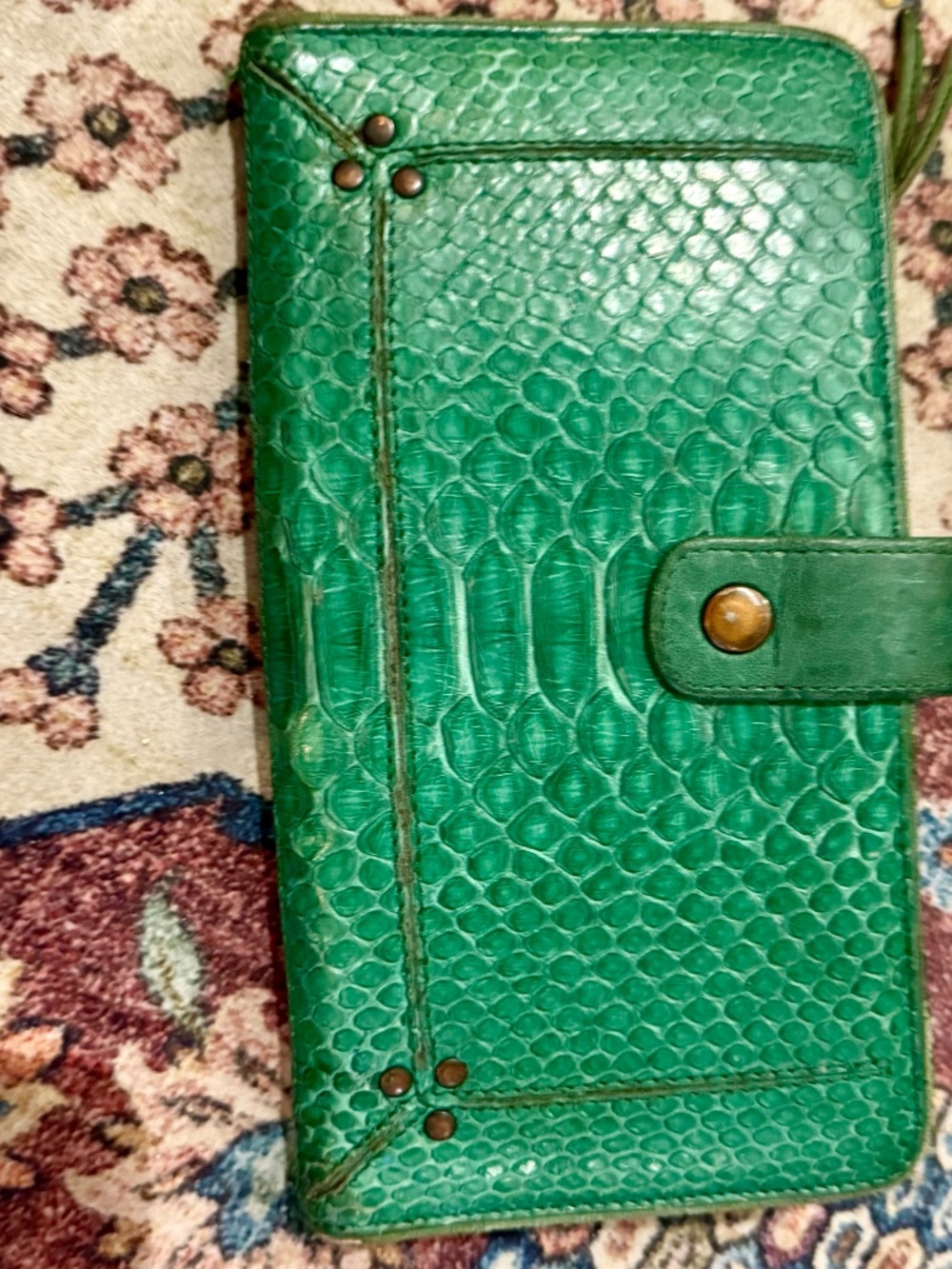 JEROME DREYFUSS- PYTHON SKIN WALLET